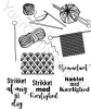 Stempel sæt med strik og hækling - Your Own Scrap Stempel